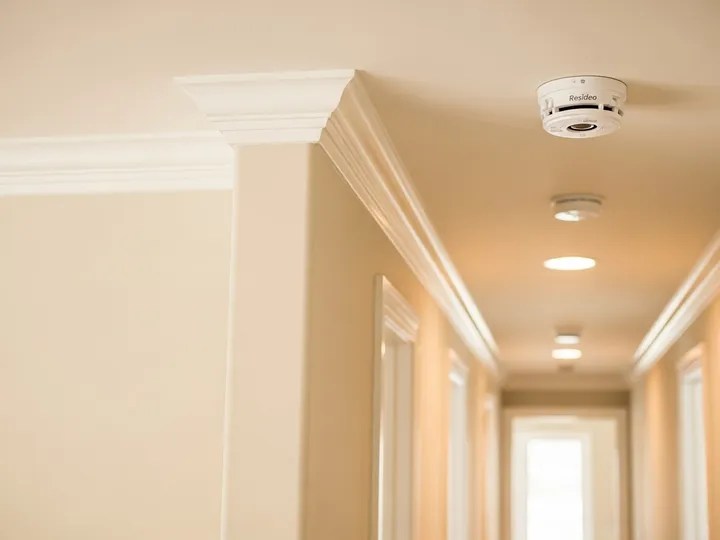Fire and smoke detector installation in Naperville residential home with professional monitoring